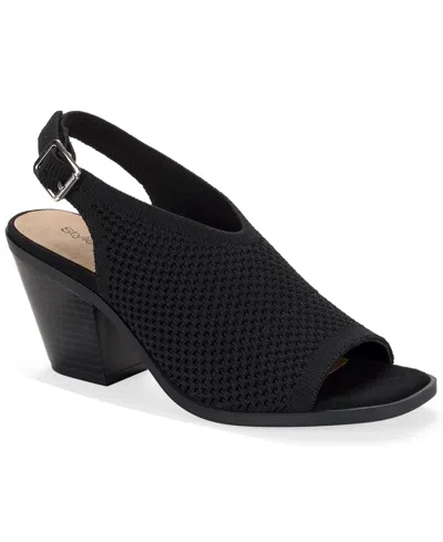 Style & Co . Women's Fayee Knit Sandals, Macy's Exclusive In Black
