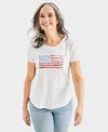 Style & Co Women's Usa Flag Graphic Crewneck T-shirt, Created For Macy's In Flag Graphic