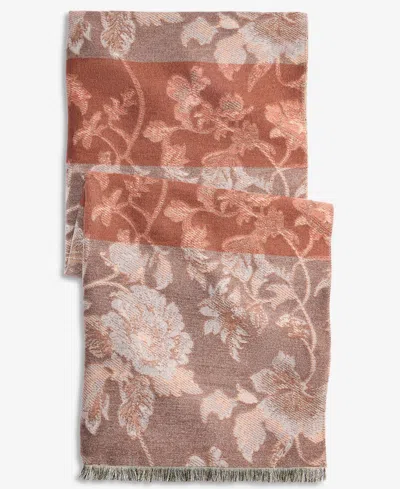 Style & Co Women's Floral Leaf Jacquard Wrap Scarf, Macy's Exclusive In Ivory Neutral