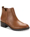Style & Co Garenrr Womens Zipper Man Made Ankle Boots In Brandy Sm