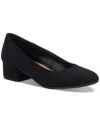 Style & Co Gerriee Womens Faux Suede Block Heel Pumps In Black