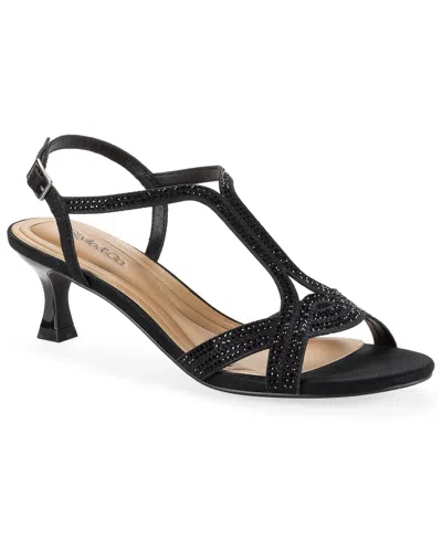 Style & Co Women's Ginnyy Evening Kitten Heel Sandals, Macy's Exclusive In Black