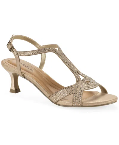 Style & Co Women's Ginnyy Evening Kitten Heel Sandals, Macy's Exclusive In Neutral
