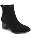 Style & Co Grantt Womens Knit Manmade Ankle Boots In Black Knit