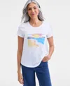 Style & Co Plus Size Perfect Graphic T-shirt, Macy's Exclusive In White