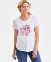 Style & Co Plus Size Perfect Graphic T-shirt, Macy's Exclusive In White