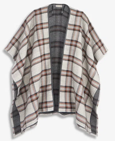 Style & Co Women's Grid Plaid Topper, Macy's Exclusive In Ivory Neutral