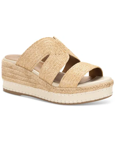 Style & Co Women's Hattiee Wedge Sandals, Exclusively At Macy's In Creme Raff