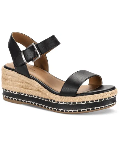 Style & Co Women's Hawkinns Wedge Sandals, Exclusively At Macy's In Blk Beauty