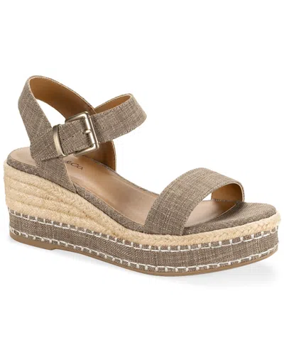 Style & Co Women's Hawkinns Wedge Sandals, Exclusively At Macy's In Brown