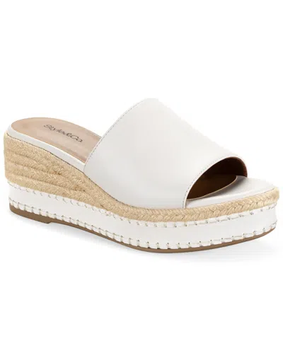 Style & Co Women's Hayess Wedge Sandals, Exclusively At Macy's In White