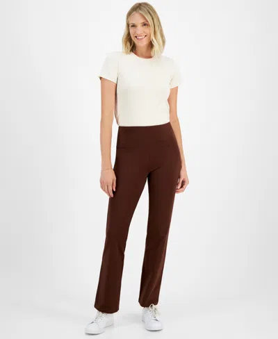 Style & Co Women's High-rise Bootcut Leggings, Created For Macy's In Grand Brown