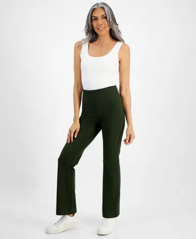 Style & Co Women's High-rise Bootcut Leggings, Created For Macy's In Ultra Olive