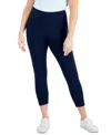 Style & Co Women's High Rise Cropped Pull-on Leggings, Created For Macy's In Industrial Blue