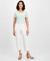 Style & Co Women's High-rise Cropped Wide-leg Pants, Exclusively At Macy's