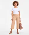 Style & Co Women's High-rise Cropped Wide-leg Pants, Exclusively At Macy's In Brown