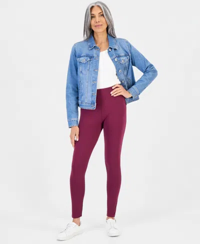Style & Co Women's High Rise Leggings, Created For Macy's In Burgundy