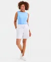 Style & Co Women's Cotton Drawstring Pull-on Shorts, Created For Macy's In White