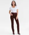 Style & Co Women's High-rise Straight-leg Corduroy Pants, Created For Macy's In Brown