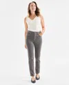 Style & Co Women's High-rise Straight-leg Corduroy Pants, Created For Macy's In Silver Spoon
