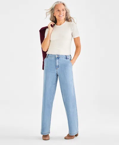 Style & Co Women's Straight-leg High Rise Jeans, Created For Macy's In Breeze