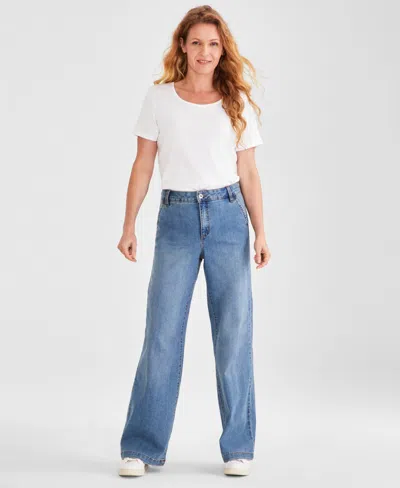 Style Co Women's High-rise Wide-leg Jeans, Created For Macy's