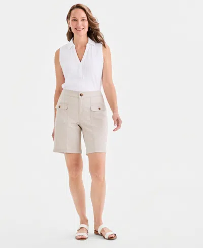 Style & Co Style Co Womens High Rise Bermuda Shorts Macys Exclusive In Multi