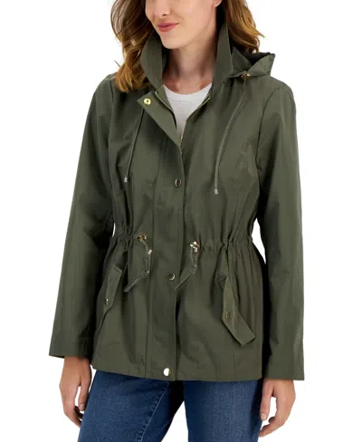 Style & Co Women's Hooded Anorak, Pp-4x, Created For Macy's In Olive