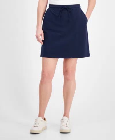 Style & Co Women's Jersey Skort, Regular & Petite, Created For Macy's In Industrial Blue