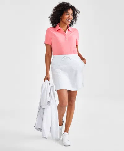 Style & Co Women's Jersey Skort, Regular & Petite, Created For Macy's In Silver Heather