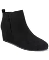 Style & Co Joviee Womens Zipper Manmade Booties In Black Mc