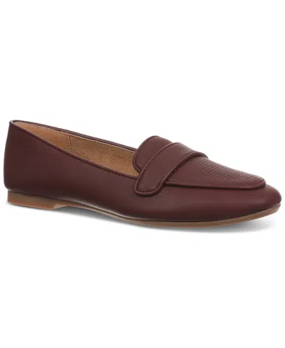 Style & Co Women's Kendraa Tailor Loafers, Created For Macy's In Wine Sm