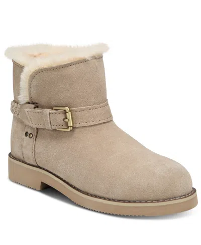 Style & Co Women's Korri Pull-on Buckled Winter Booties, Created For Macy's In Sand