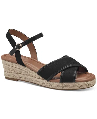 Style & Co Women's Leahh Strappy Espadrille Wedge Sandals, Created For Macy's