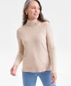Style & Co Women's Long-sleeve Turtleneck Sweater, Created For Macy's In Pink