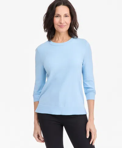 Style & Co Women's Long-sleeve Crewneck Sweater, Created For Macy's In Pretty Peri