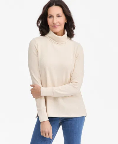 Style & Co Women's Long-sleeve Thermal Turtleneck Top, Macy's Exclusive In Neutral