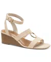 STYLE & CO WOMEN'S LOURIZZAA ANKLE-STRAP WEDGE SANDALS, CREATED FOR MACY'S