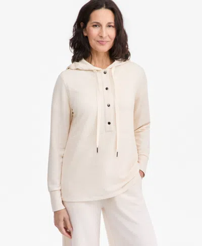 Style & Co Women's Luxlounge French Terry Hooded Sweatshirt, Macy's Exclusive In Animal Print