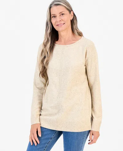 Style & Co Women's Luxsoft Seamfront Boatneck Tunic Sweater, Macy's Exclusive In Pattern