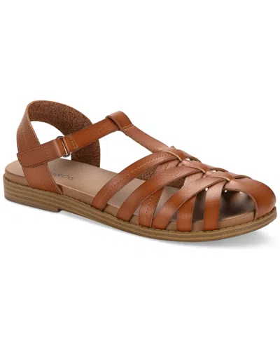 Style & Co Women's Madridd Flat Sandals, Exclusively At Macy's In Acorn Brwn