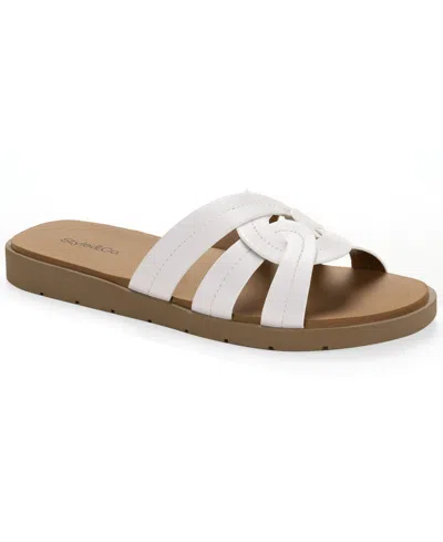 Style & Co Women's Maggiee Twist Strap Flat Sandals, Macy's Exclusive In Multi