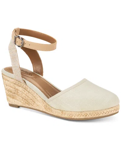Style & Co Women's Mailena Wedge Espadrille Sandals, Created For Macy's In Canvas
