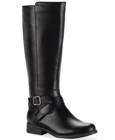 Style & Co Women's Margoo Riding Boots, Macy's Exclusive In Black