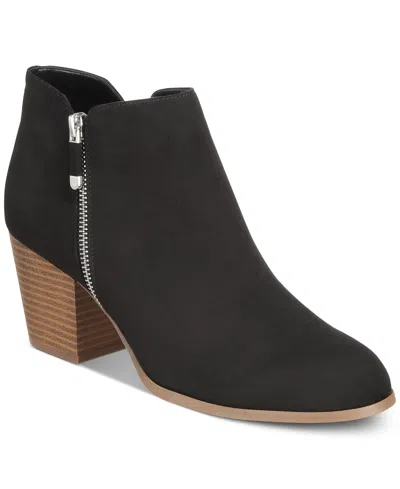 Style & Co Women's Masrinaa Ankle Booties, Created For Macy's In Black Microsuede