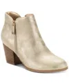 Style & Co Womens Double Zipper Man Made Booties In Dist Gold