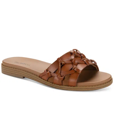 Style & Co Women's Micahh Flat Sandals, Exclusively At Macy's In Acorn Brwn