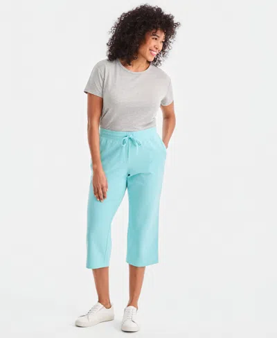 Style & Co Women's Mid Rise Capri Sweatpants, Created For Macy's In Green