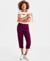 Style & Co Women's Mid-rise Cargo Capri Pants, Exclusively At Macy's In Burgundy