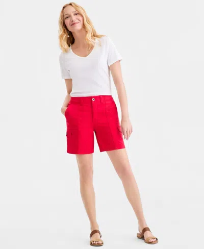 Style & Co Women's Mid-rise Comfort-waist Cargo Shorts, Exclusively At Macy's